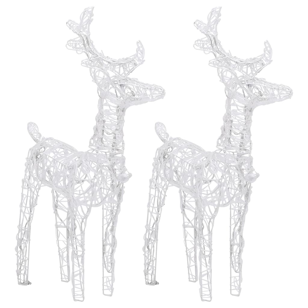 Vidaxl Christmas animals 2 st 80 LEDs Acrylic warm white