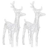 Vidaxl Weihnachten Tiere 2 ST 80 LEDs Acrylkalt weiß
