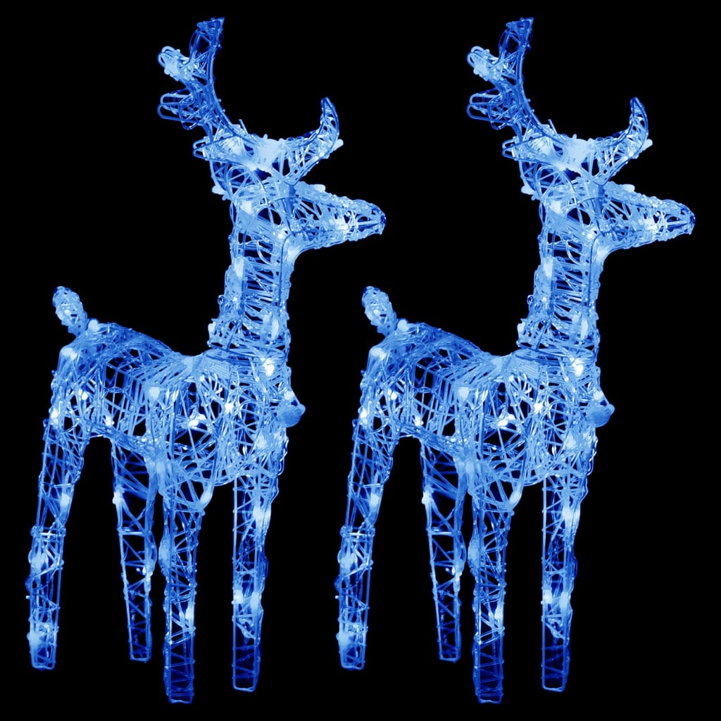 Vidaxl Christmas Animals 2 ST 80 LED ACRYLIC AZUL