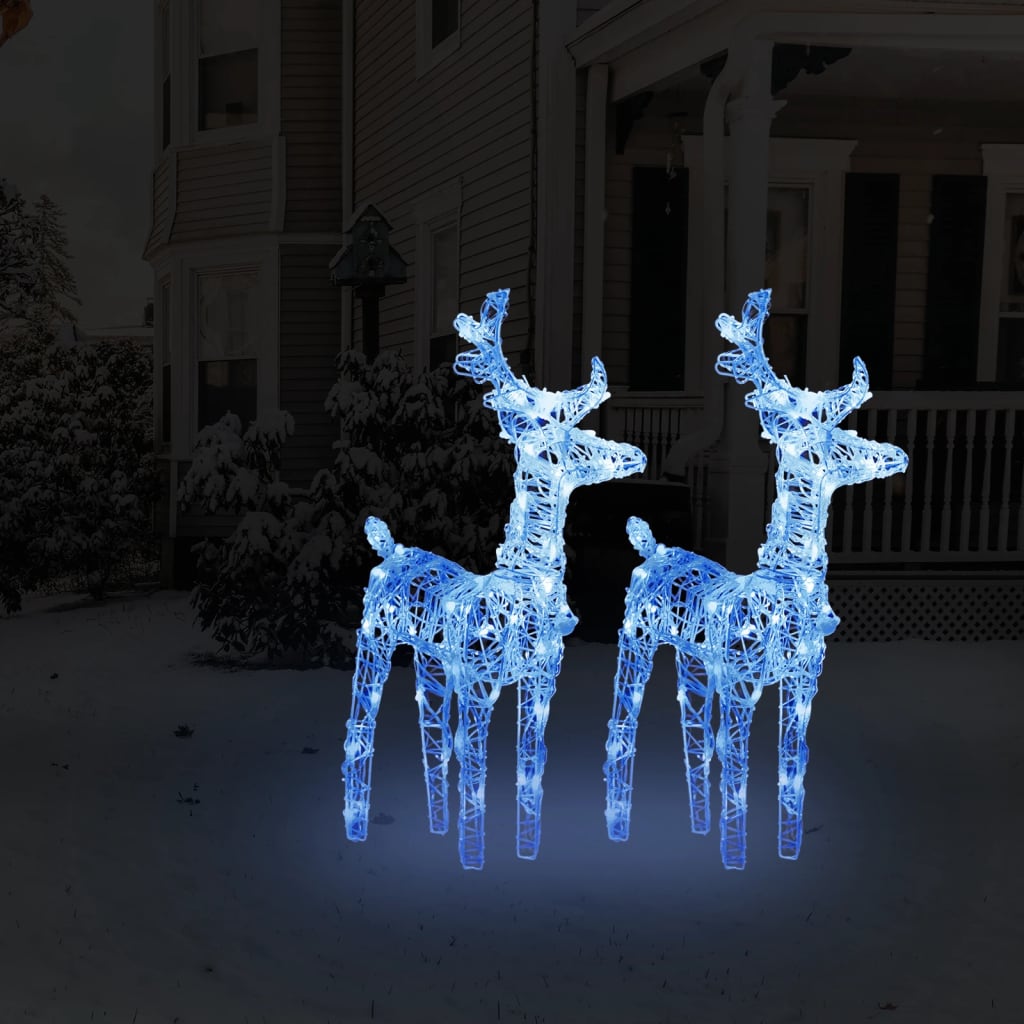 Vidaxl Christmas Animals 2 ST 80 LED ACRYLIC AZUL