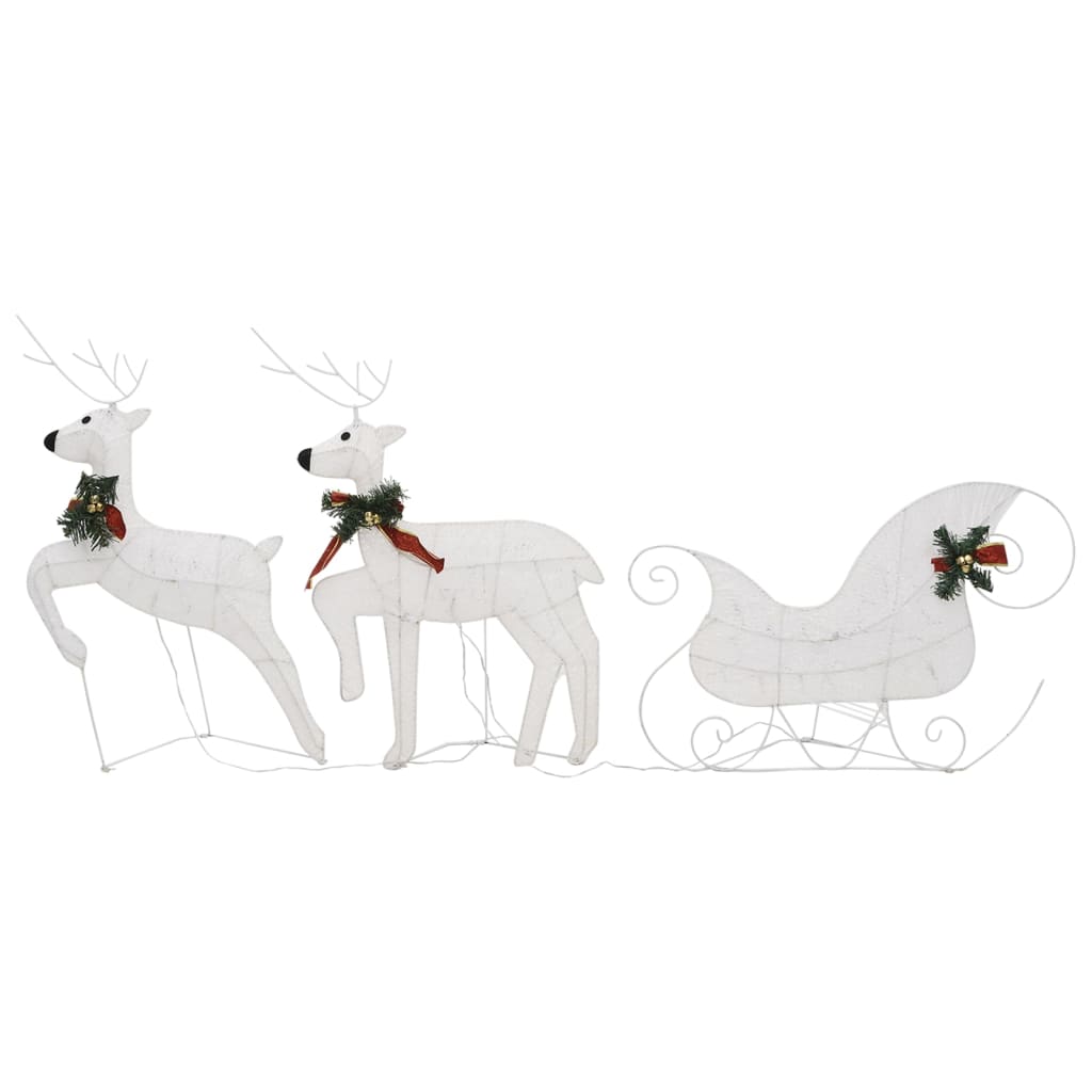Vidaxl Christmas decoration reindeer and sled 60 LEDs white