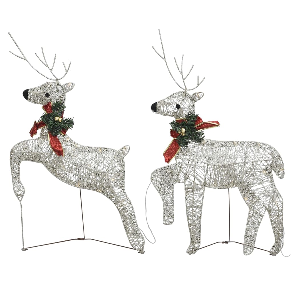 Vidaxl Christmas animals 2 st 40 LEDs gold colored