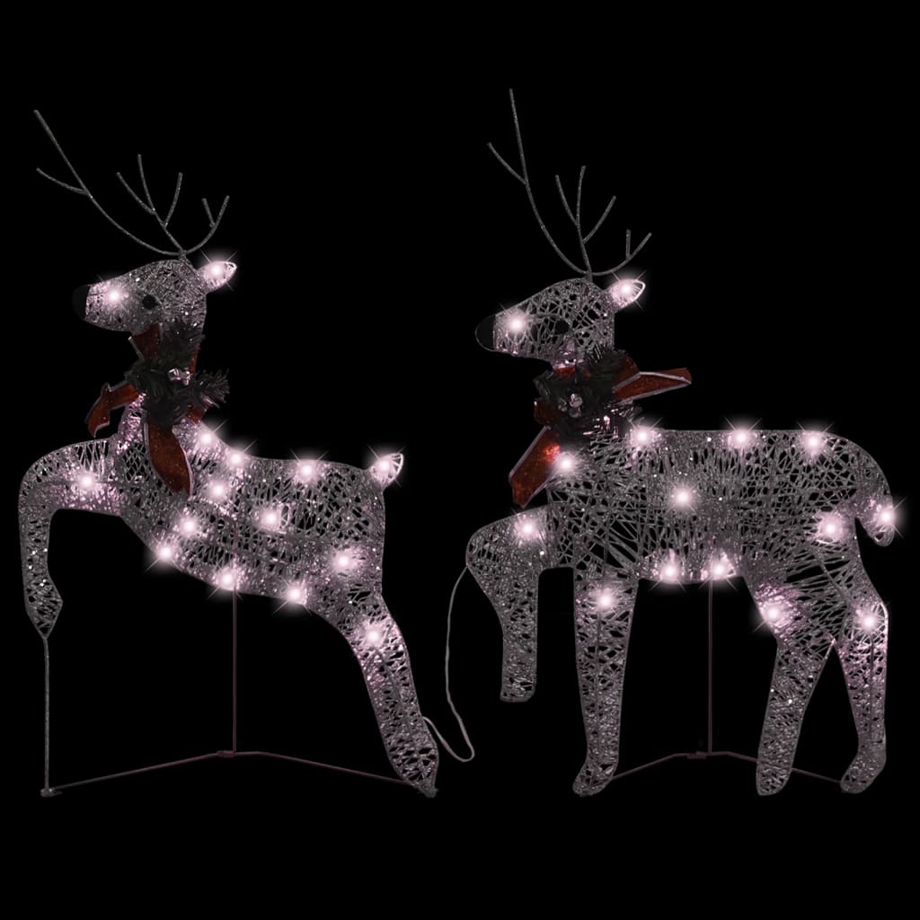 Vidaxl Christmas animals 2 st 40 LEDs gold colored