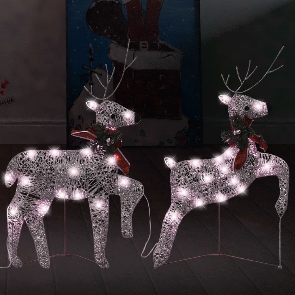 Vidaxl Christmas animals 2 st 40 LEDs gold colored