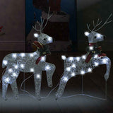 Vidaxl Christmas animals 2 st 40 LEDs silver colored