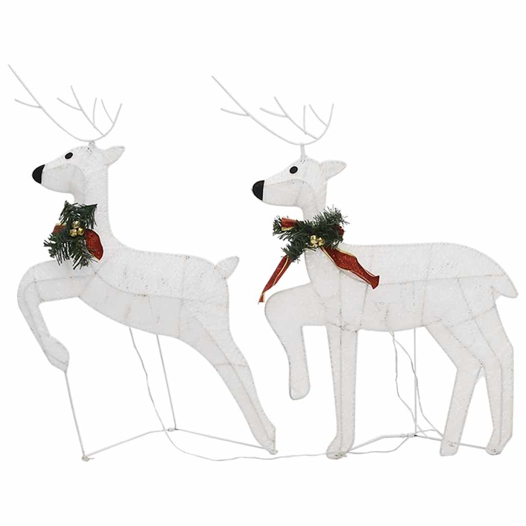 Vidaxl Animali di Natale 2 St 40 LED BIANCO