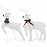 Vidaxl Animali di Natale 2 St 40 LED BIANCO