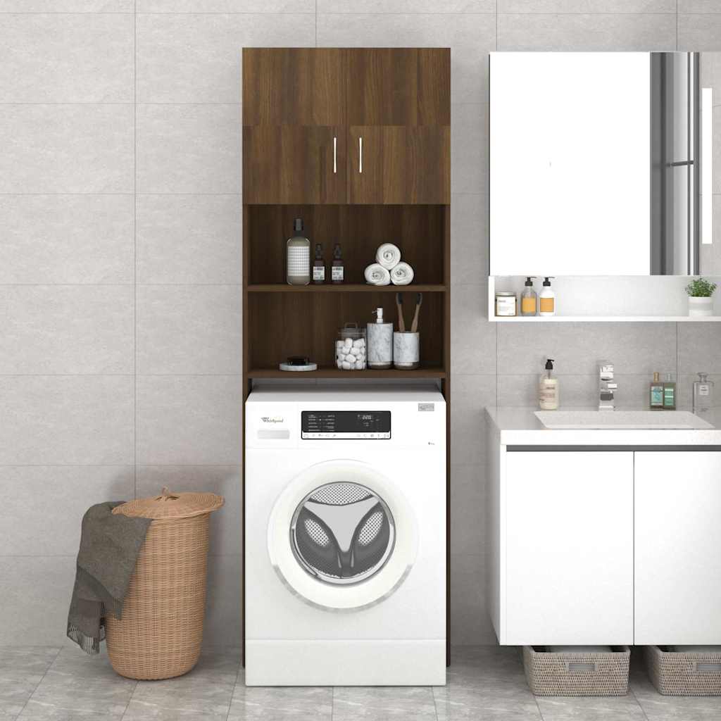Vidaxl Washing Machine Cabinet 64x25.5x190 cm Brun eg Farve