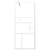 Vidaxl Walk-in shower wall 90x195 cm ESG-Glas White