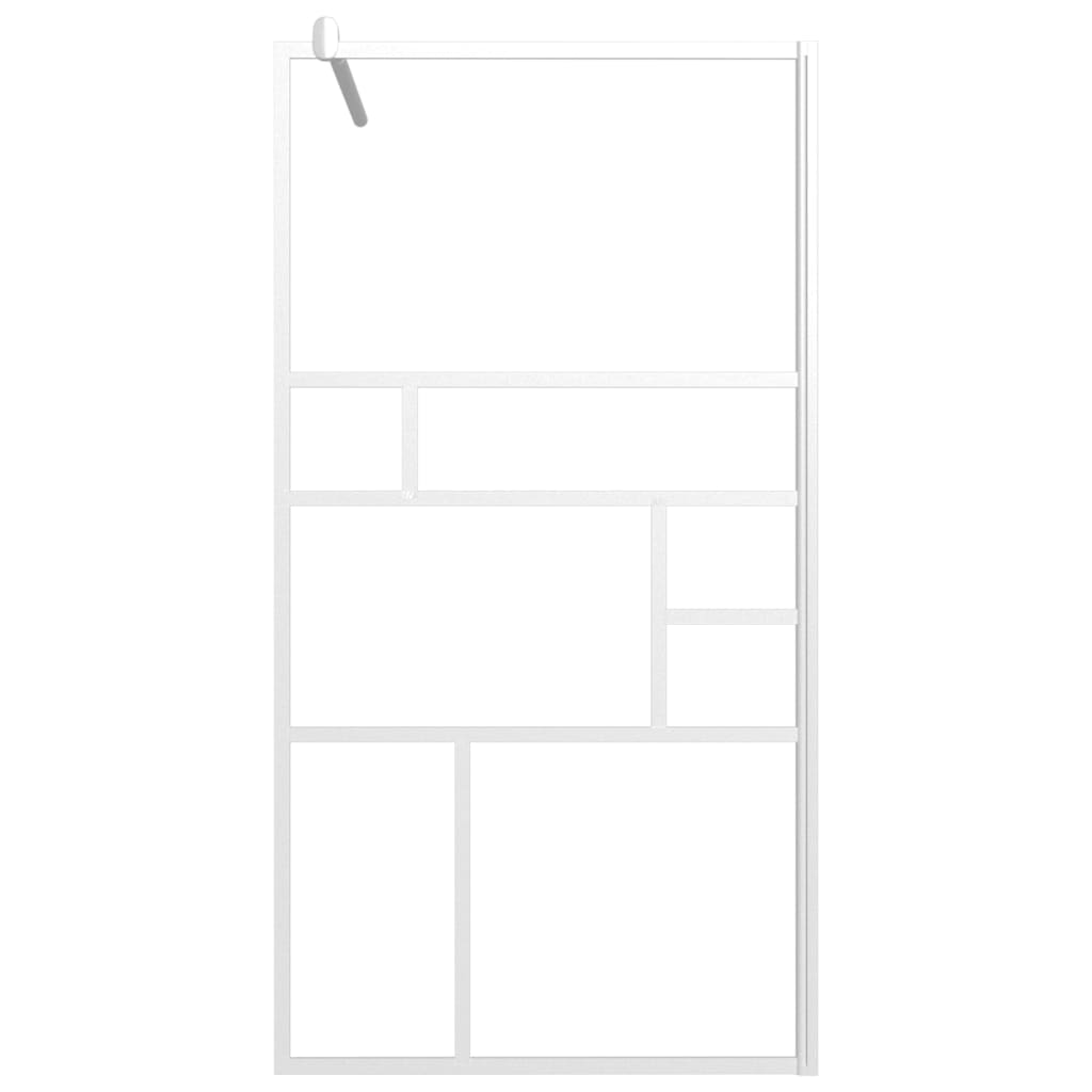 Vidaxl Walk-in shower wall 100x195 cm ESG-Glas White