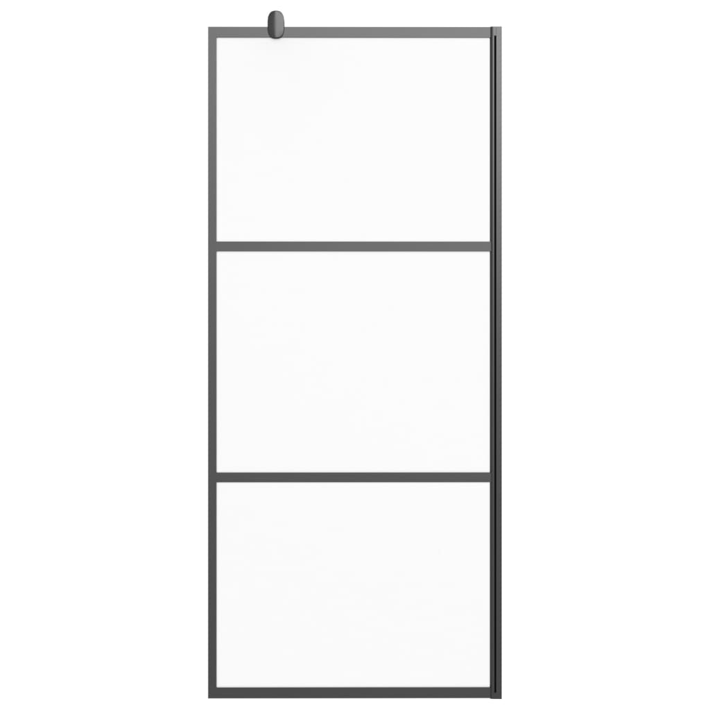Vidaxl Walk-in shower wall 90x195 cm Mat ESG glass black