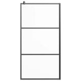 Vidaxl Walk-In duschvägg 100x195 cm matt ESG Glass Black