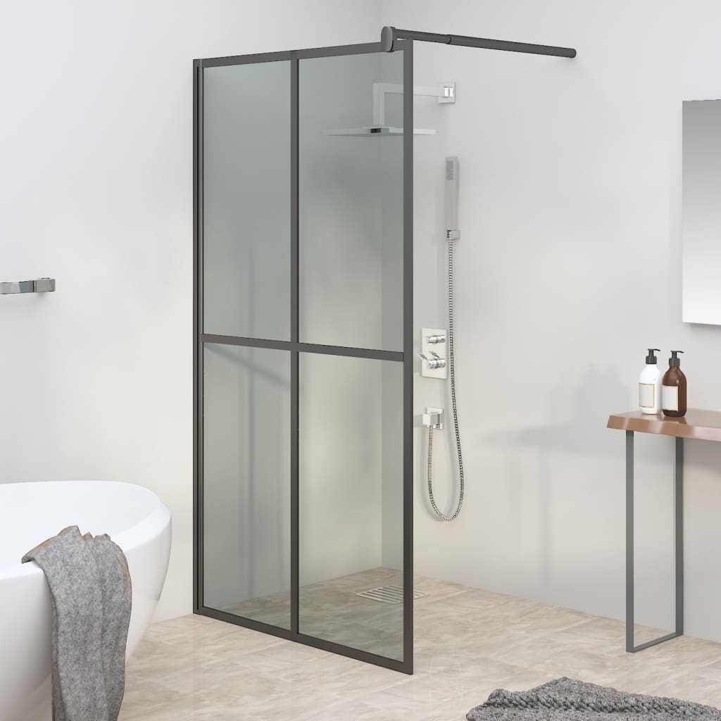 Vidaxl Walk -in shower screen 118x190 cm Dark Tempered Glass