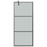 Vidaxl Walk-in shower wall 80x195 cm Dark ESG glass black