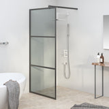 Vidaxl Walk-in shower wall 90x195 cm Dark ESG glass black