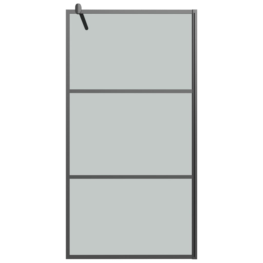 Vidaxl Walk-in shower wall 100x195 cm Dark ESG glass black
