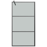 Vidaxl Walk-in shower wall 100x195 cm Dark ESG glass black