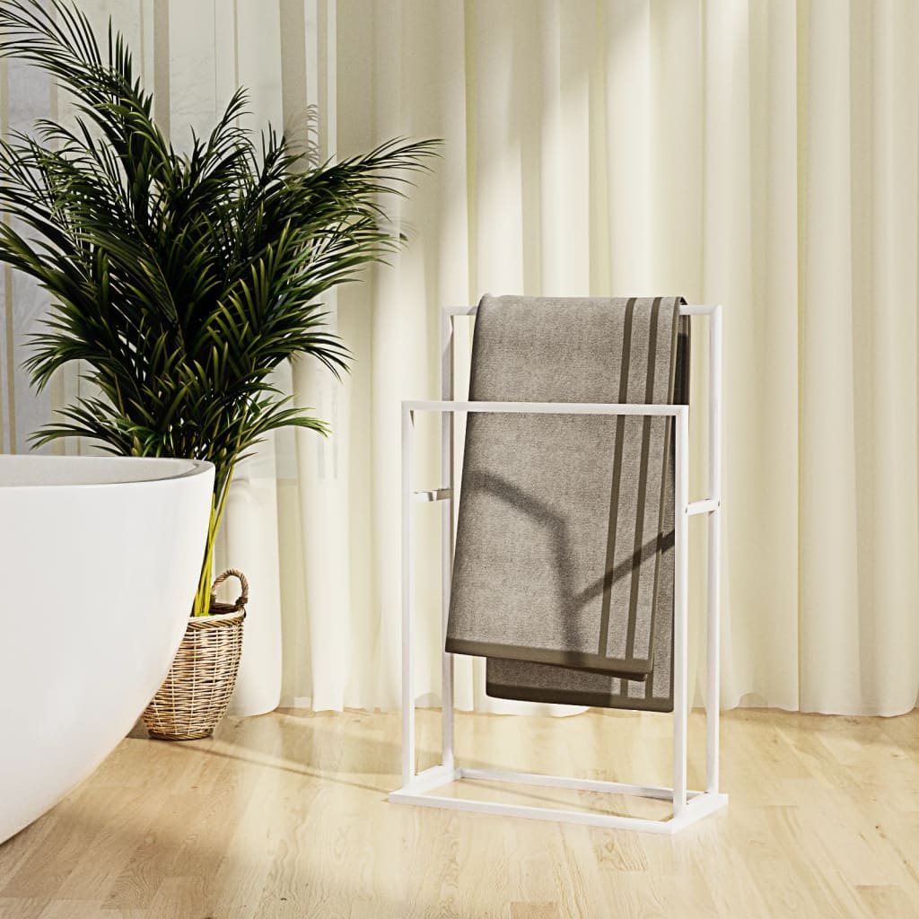 Vidaxl håndkle Rack frittliggende 48x24x78,5 cm jernhvit