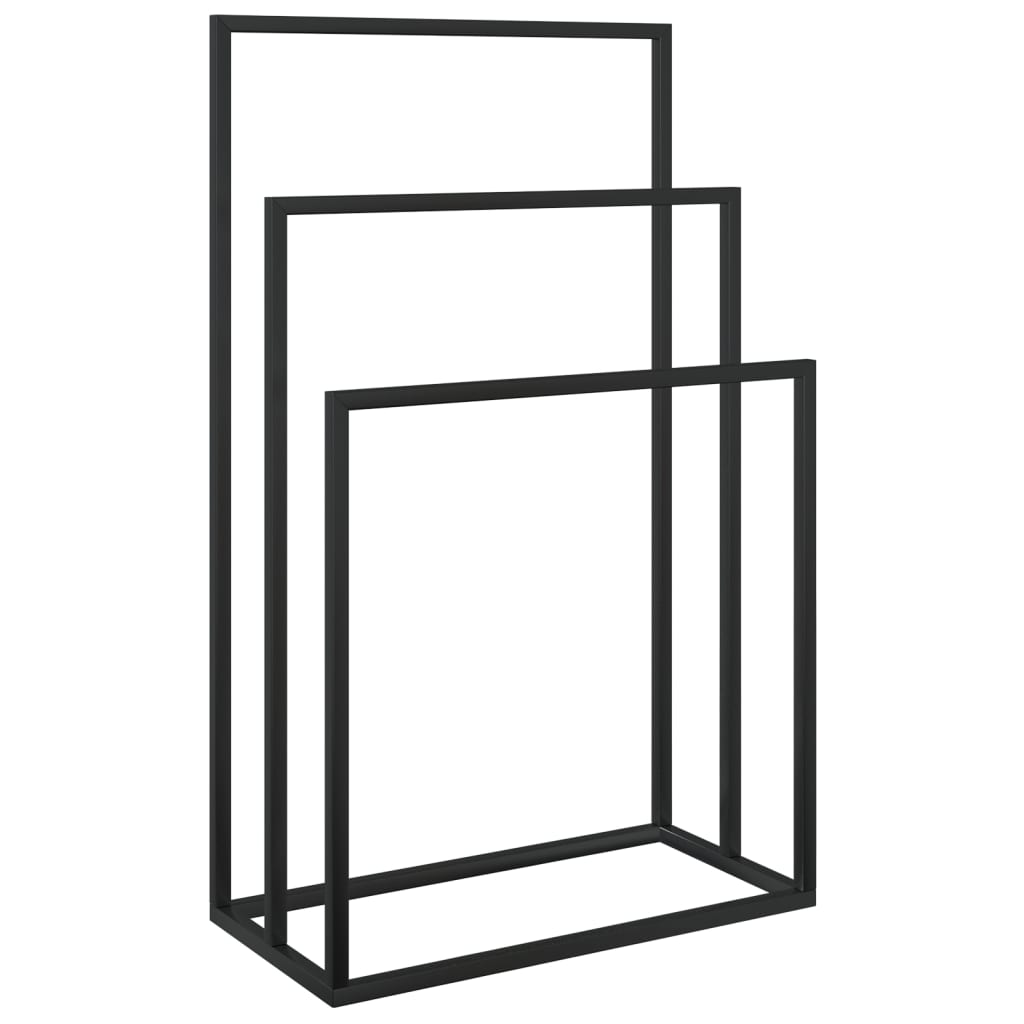 Vidaxl håndkle Rack frittliggende 48x24x79 cm jern svart