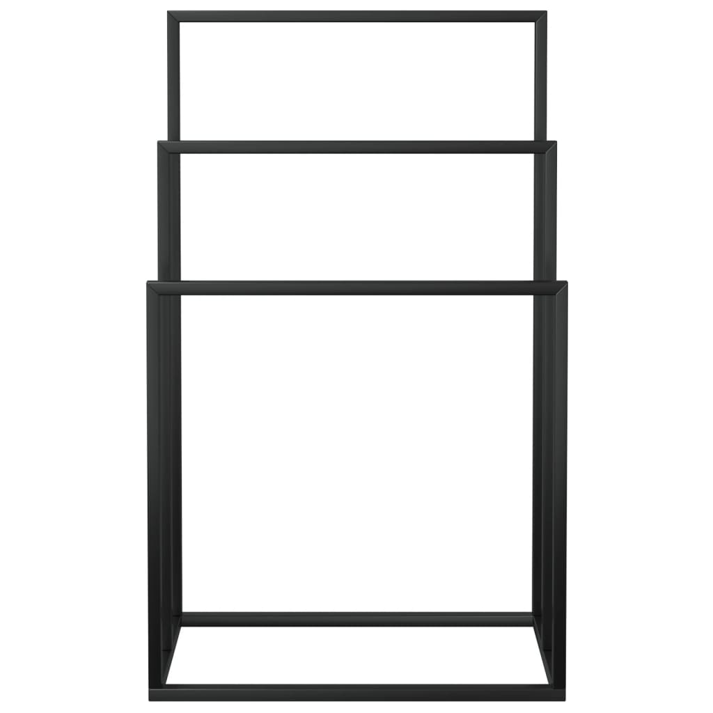 Vidaxl håndkle Rack frittliggende 48x24x79 cm jern svart