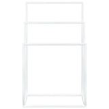 Estante de toalla Vidaxl separada 48x24x79 cm de hierro blanco