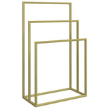 Vidaxl handdoekenrek vrijstaand 48x24x79 cm ijzer goudkleurig
