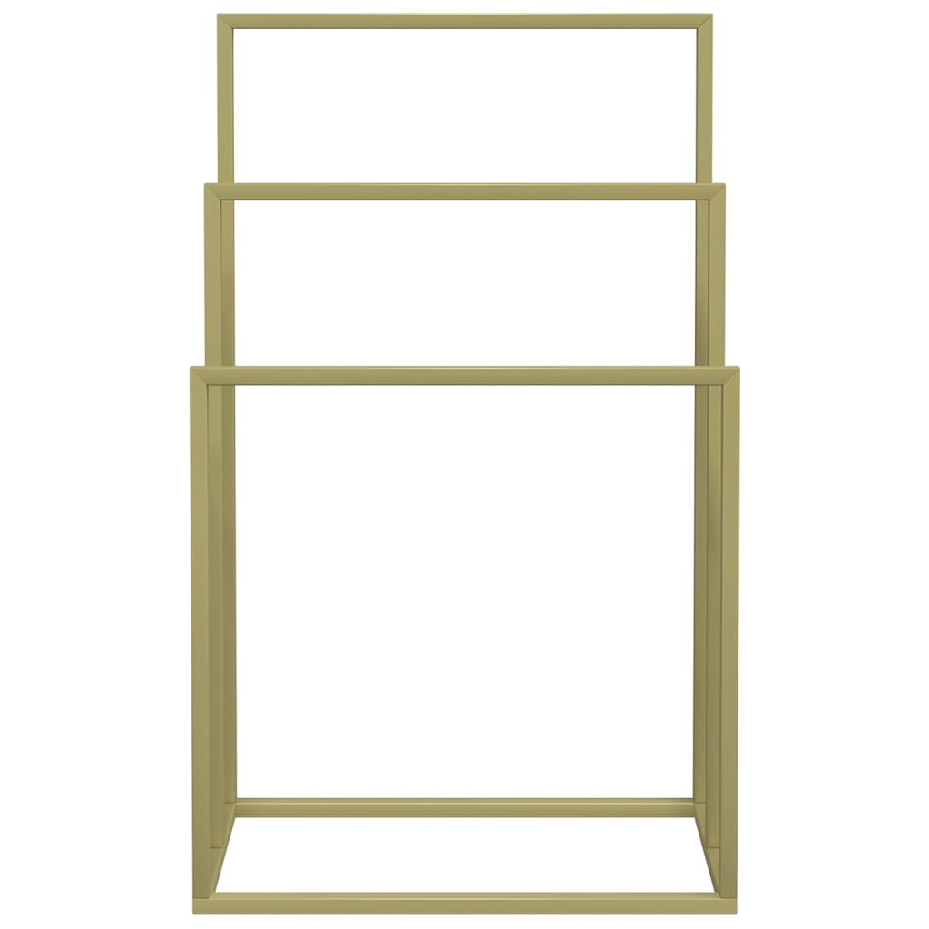 Vidaxl handdoekenrek vrijstaand 48x24x79 cm ijzer goudkleurig