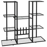 Vidaxl flower stand 94.5x25x89 cm iron black