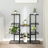 Vidaxl flower stand 94.5x25x89 cm iron black