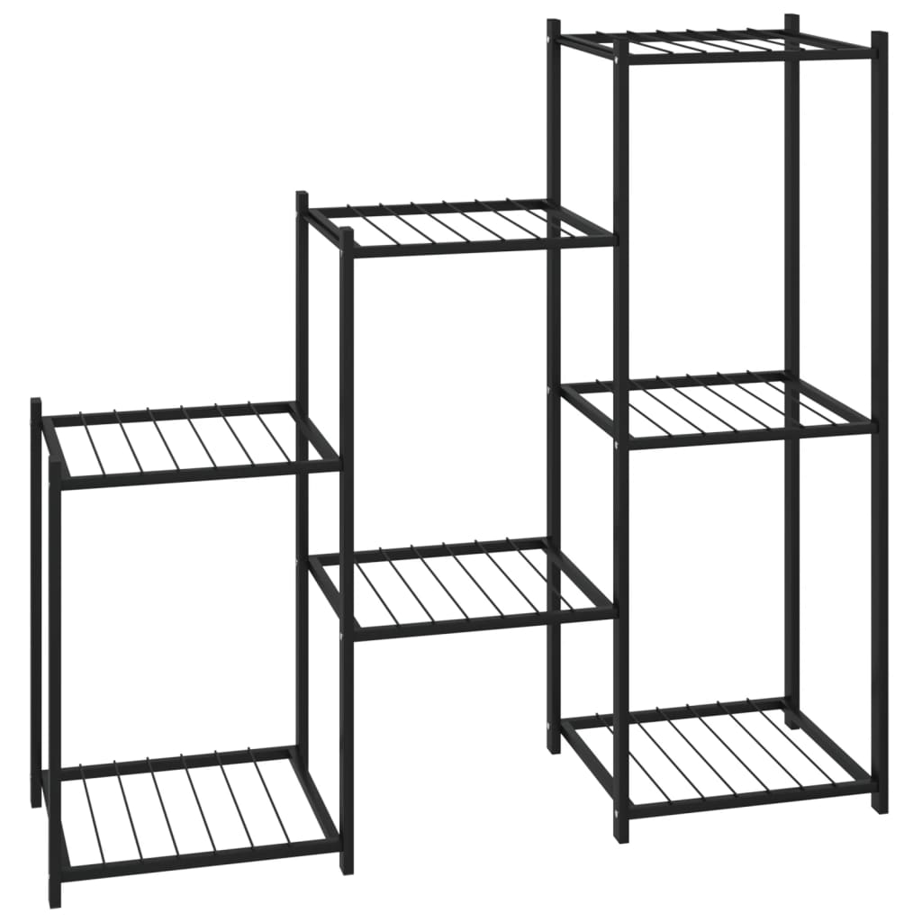 Vidaxl Blummen Standard 83x25x80 cm Eisen Schwaarz