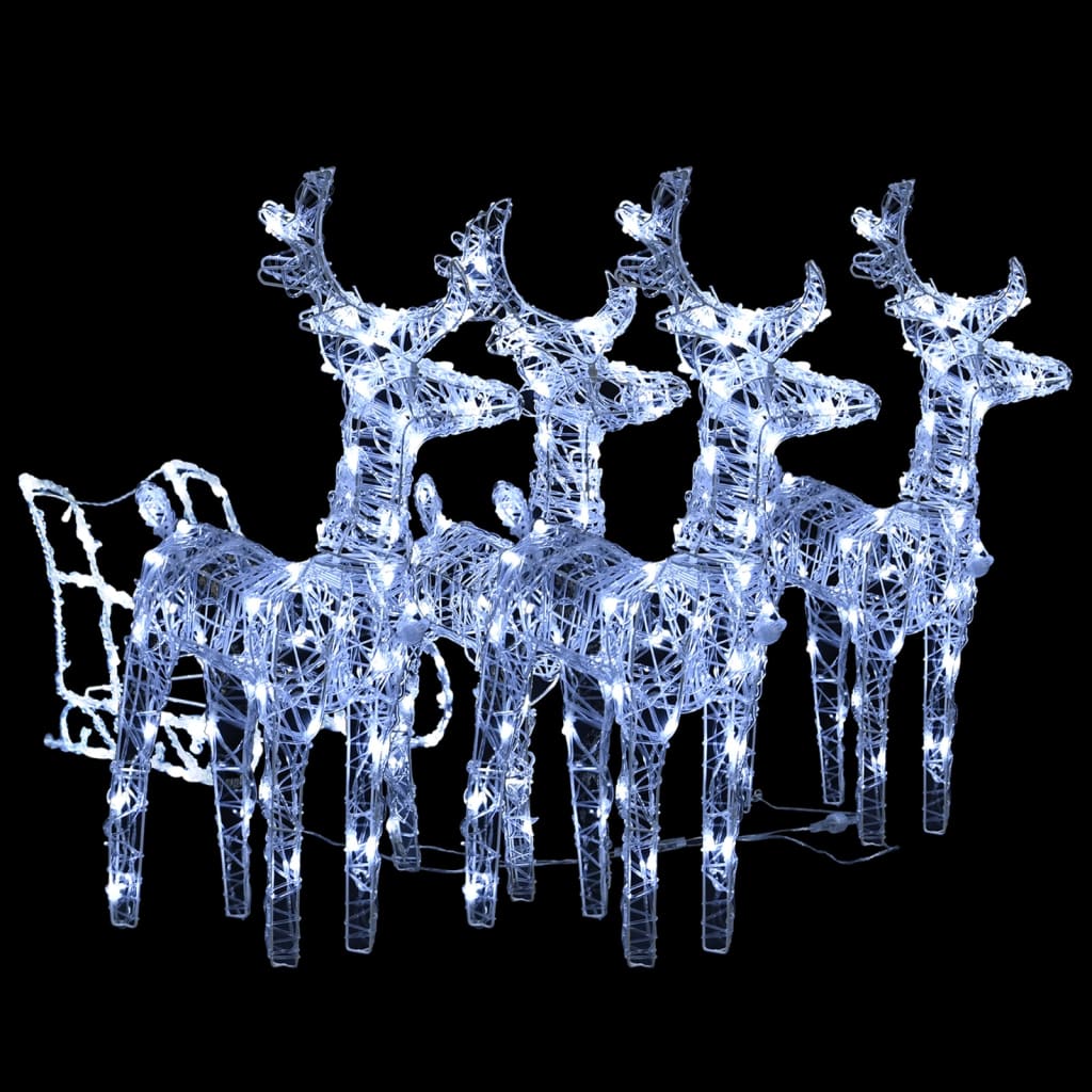 Vidaxl Decoraciones navideñas se reinean y mane 240 LED ACRYLIC