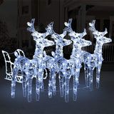 Vidaxl Decoraciones navideñas se reinean y mane 240 LED ACRYLIC