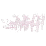 Vidaxl Christmas Decorations Rendeer and Slee 320 LEDS acrylique