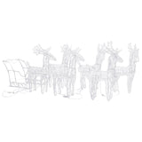 Vidaxl Christmas Decorations Rendeer and Slee 320 LEDS acrylique