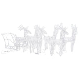 Vidaxl Christmas decorations reindeer and Slee 320 LEDs Acrylic