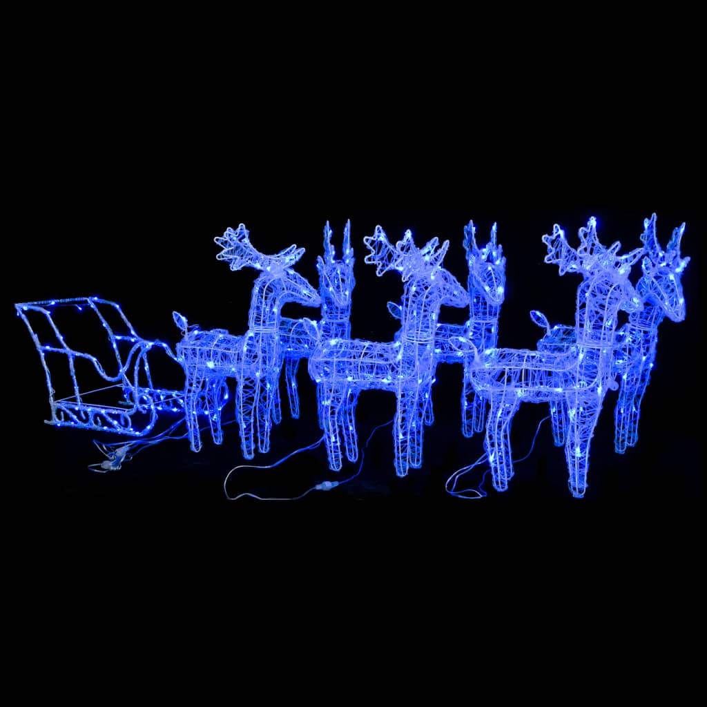 Vidaxl Christmas decorations reindeer and Slee 320 LEDs Acrylic