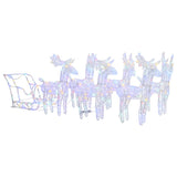 Vidaxl Christmas decorations reindeer and Slee 320 LEDs Acrylic