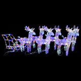 Vidaxl Christmas decorations reindeer and Slee 320 LEDs Acrylic