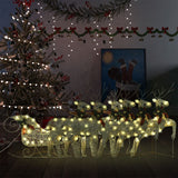 Vidaxl Buitenkerstontiering Rentier und Slee 140 LEDs Gold -Colored