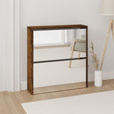 VidaXL shoe cabinet with mirror 2-layer 63x17x67 cm smoked oak