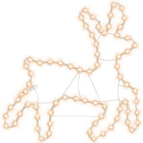 Vidaxl Christmas figure reindeer with 72 warm -white LEDs 57x55x4.5 cm