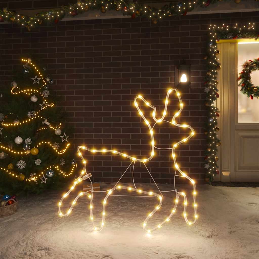 Vidaxl Christmas figure reindeer with 72 warm -white LEDs 57x55x4.5 cm
