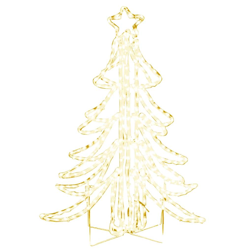 Vidaxl Christmas Figura Árvore de Natal com LEDs brancos quentes 87x87x93 cm
