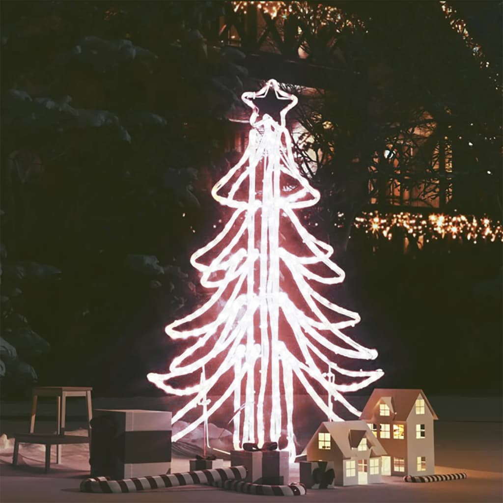Vidaxl Christmas Figura Árvore de Natal com LEDs brancos quentes 87x87x93 cm