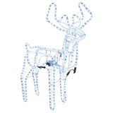 Vidaxl Christmas figure reindeer with moving cup of cold white 76x42x87 cm