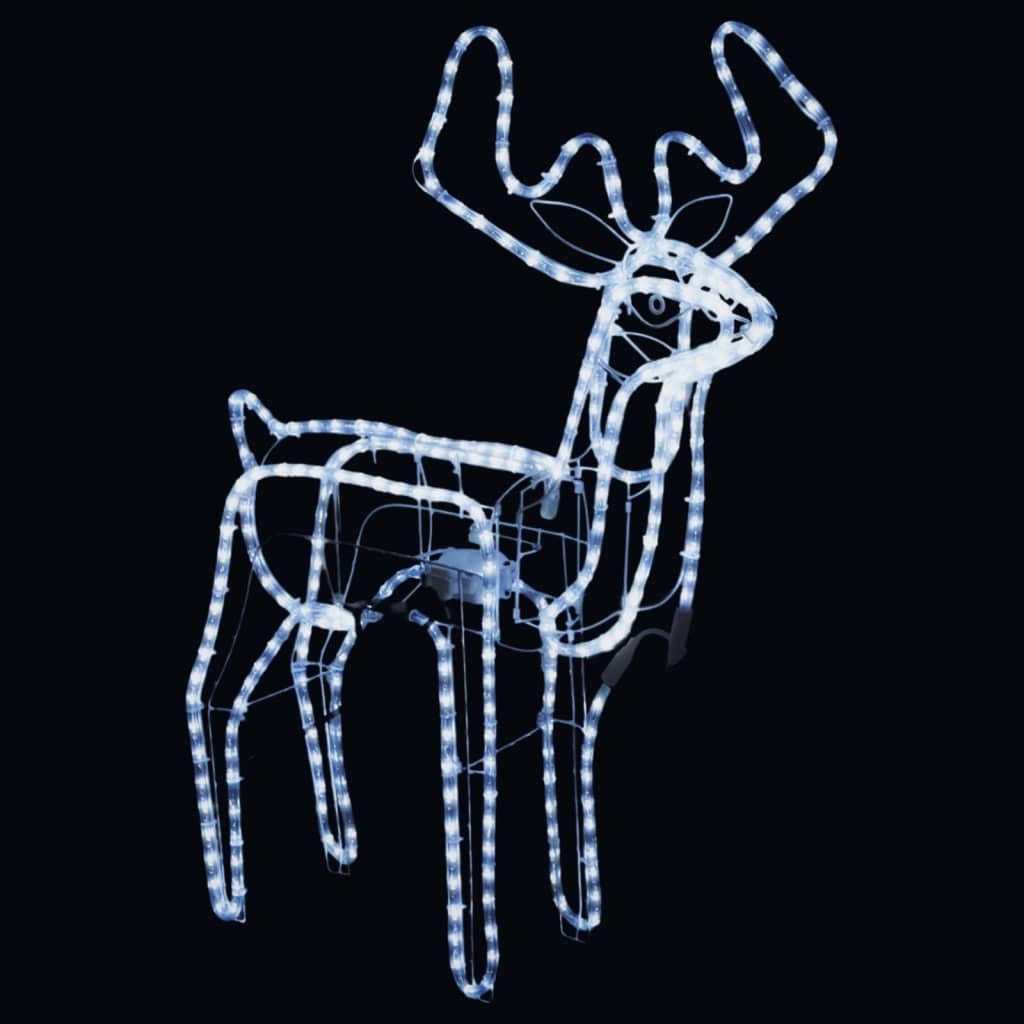Vidaxl Christmas figure reindeer with moving cup of cold white 76x42x87 cm