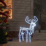 Vidaxl Christmas figure reindeer with moving cup of cold white 76x42x87 cm