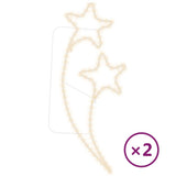 Vidaxl Light cables 2 St star -shaped warm white 125.5x53x4.5 cm