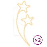 Vidaxl Light cables 2 St star -shaped warm white 125.5x53x4.5 cm