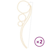 Vidaxl Cables de luz 2 st en forma de blanco en forma de bola 115.5x35x4.5 cm